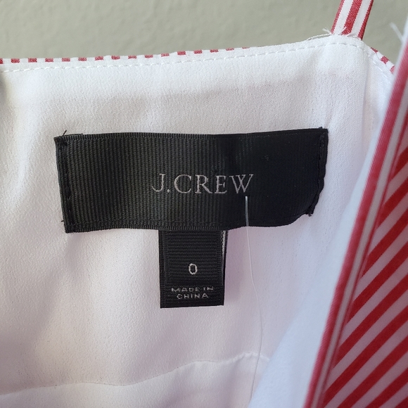 J. Crew Blogger Red Stripe Ruffle Midi Frill Dress - Picture 5 of 6